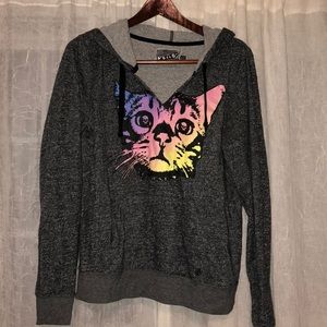 Hooded cat sweatshirt